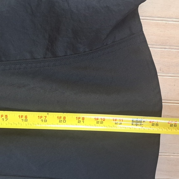 Mossimo Black Satin A-Line Fit & Flare Side Zip Classic Flowy Modest Midi Skirt - Picture 7 of 9